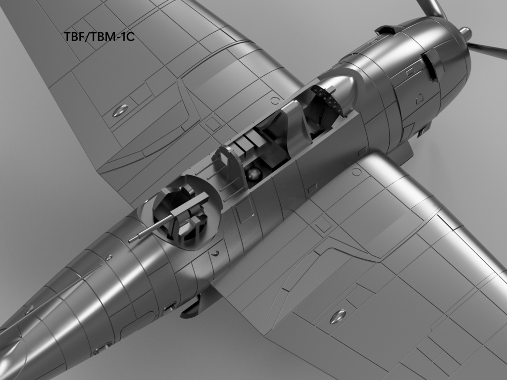 【STLデータ】1/350 TBF/TBM-1/1C/1D/3/3D/3E アベンジャー Avenger