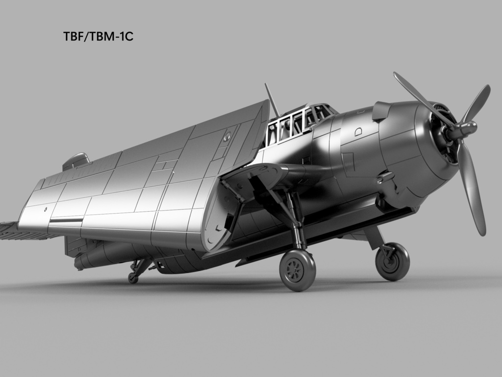 【STLデータ】1/350 TBF/TBM-1/1C/1D/3/3D/3E アベンジャー Avenger