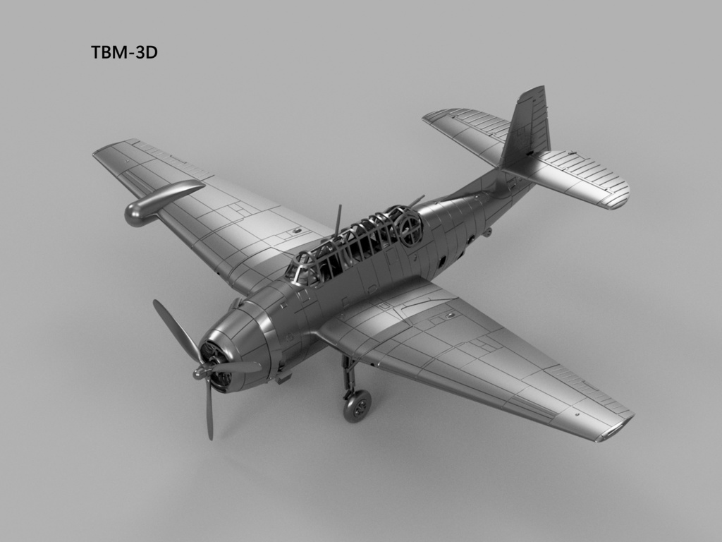 【STLデータ】1/350 TBF/TBM-1/1C/1D/3/3D/3E アベンジャー Avenger