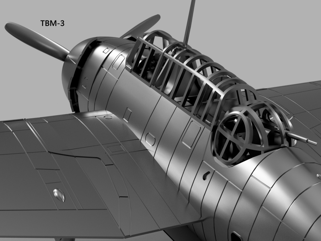 【STLデータ】1/350 TBF/TBM-1/1C/1D/3/3D/3E アベンジャー Avenger