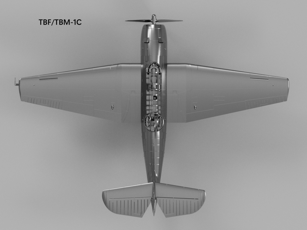 【STLデータ】1/350 TBF/TBM-1/1C/1D/3/3D/3E アベンジャー Avenger