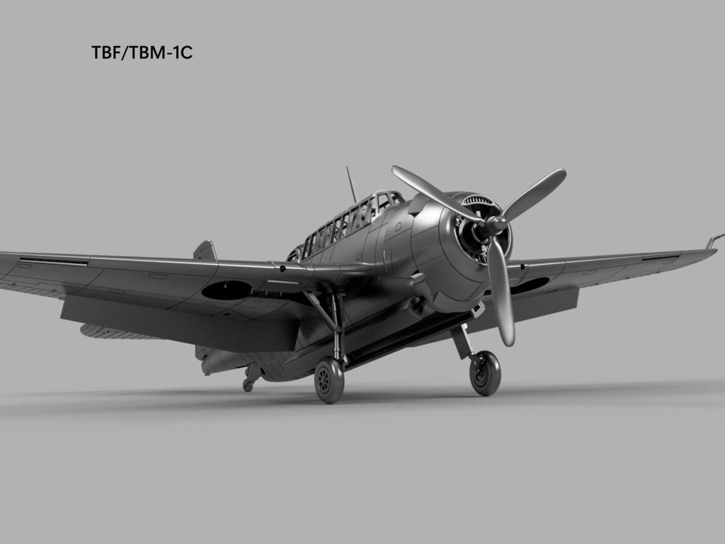 【STLデータ】1/350 TBF/TBM-1/1C/1D/3/3D/3E アベンジャー Avenger