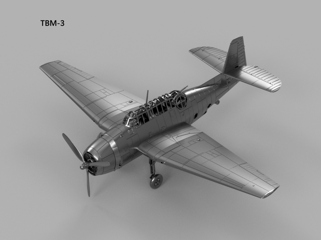 【STLデータ】1/350 TBF/TBM-1/1C/1D/3/3D/3E アベンジャー Avenger