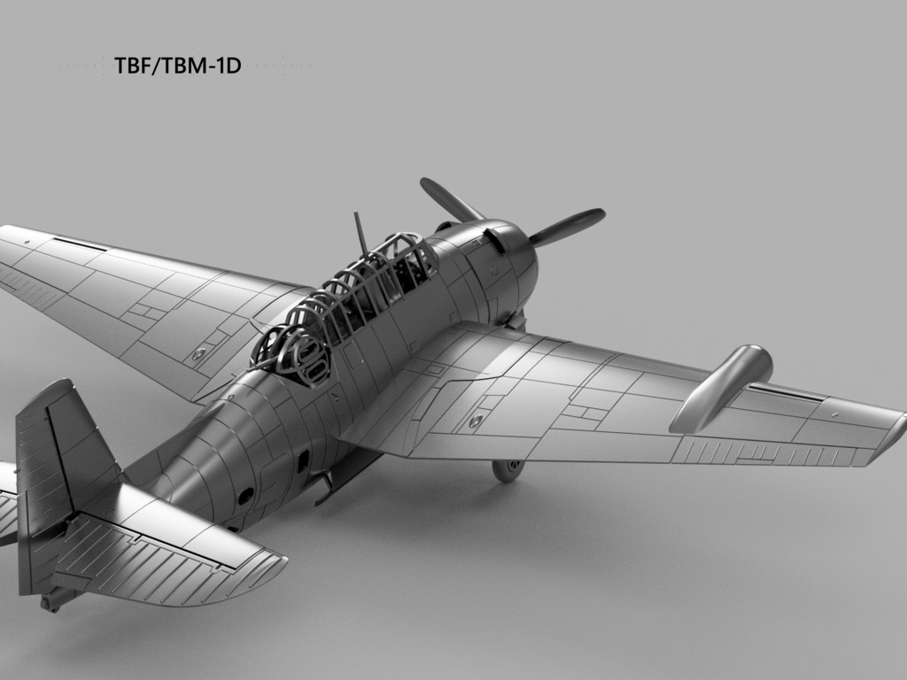 【STLデータ】1/350 TBF/TBM-1/1C/1D/3/3D/3E アベンジャー Avenger