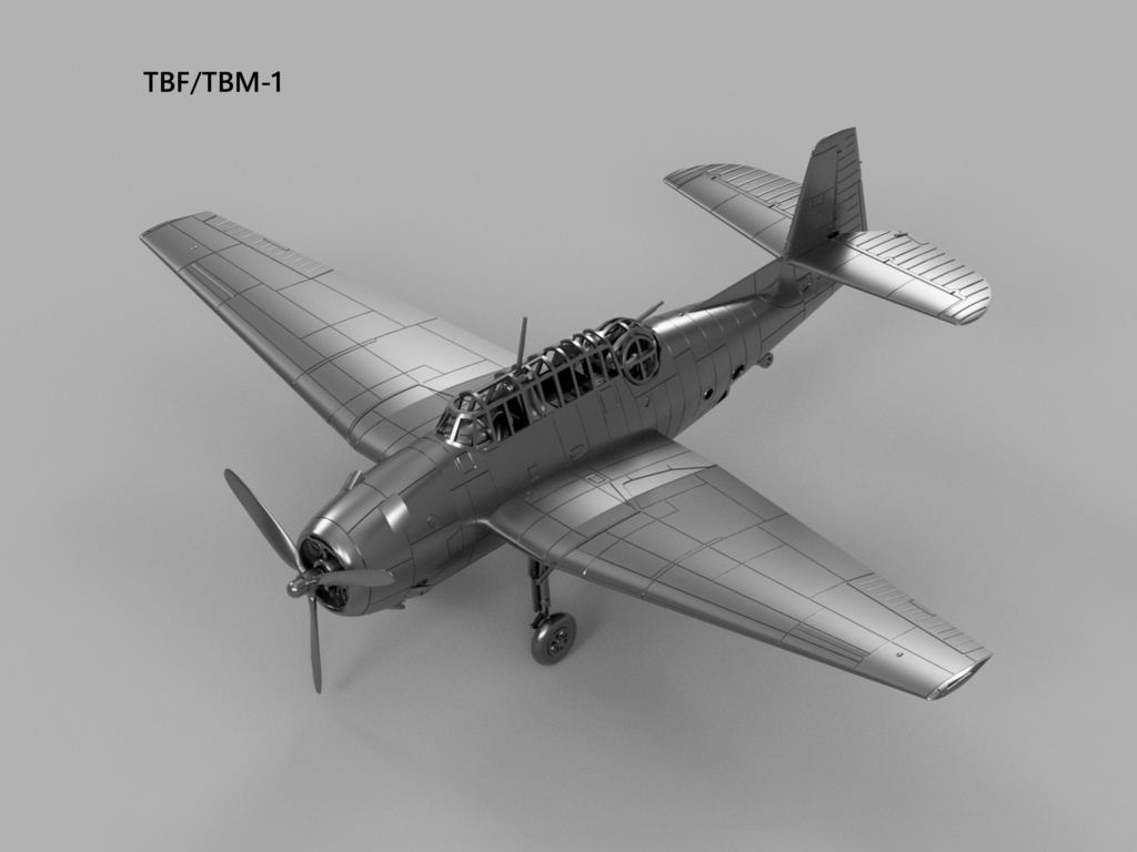【STLデータ】1/350 TBF/TBM-1/1C/1D/3/3D/3E アベンジャー Avenger