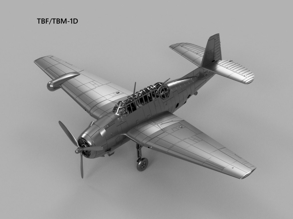 【STLデータ】1/350 TBF/TBM-1/1C/1D/3/3D/3E アベンジャー Avenger
