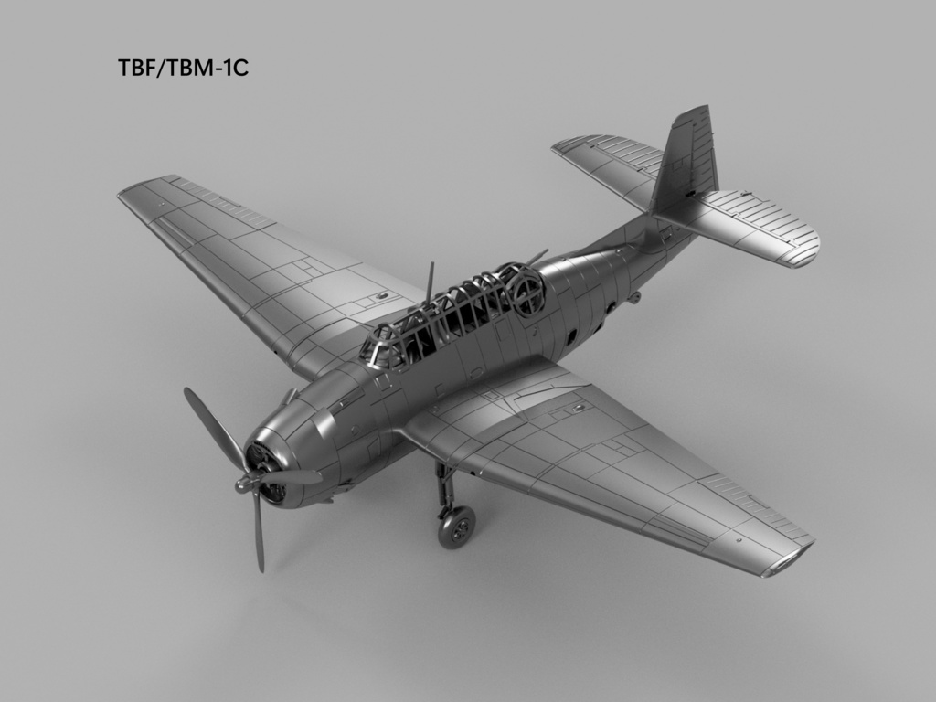 【STLデータ】1/350 TBF/TBM-1/1C/1D/3/3D/3E アベンジャー Avenger