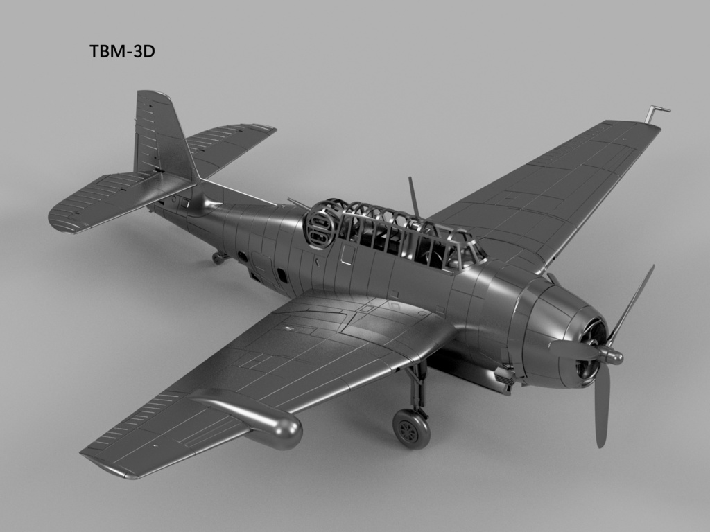 【STLデータ】1/350 TBF/TBM-1/1C/1D/3/3D/3E アベンジャー Avenger