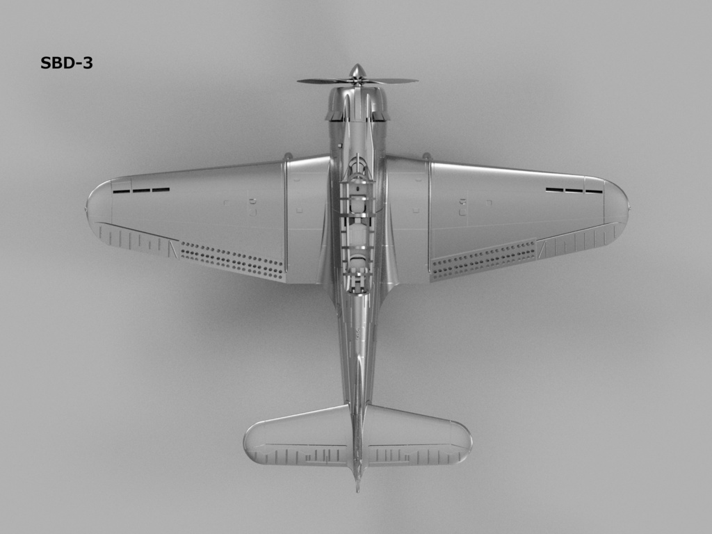 【STLデータ】1/350 SBD-1/2/3/4/5 ドーントレス Dauntless