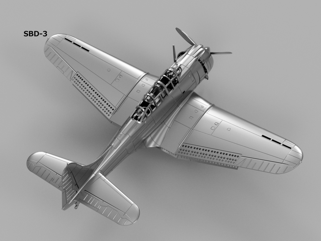 【STLデータ】1/350 SBD-1/2/3/4/5 ドーントレス Dauntless