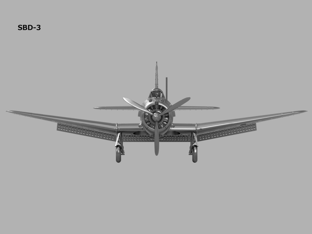 【STLデータ】1/350 SBD-1/2/3/4/5 ドーントレス Dauntless