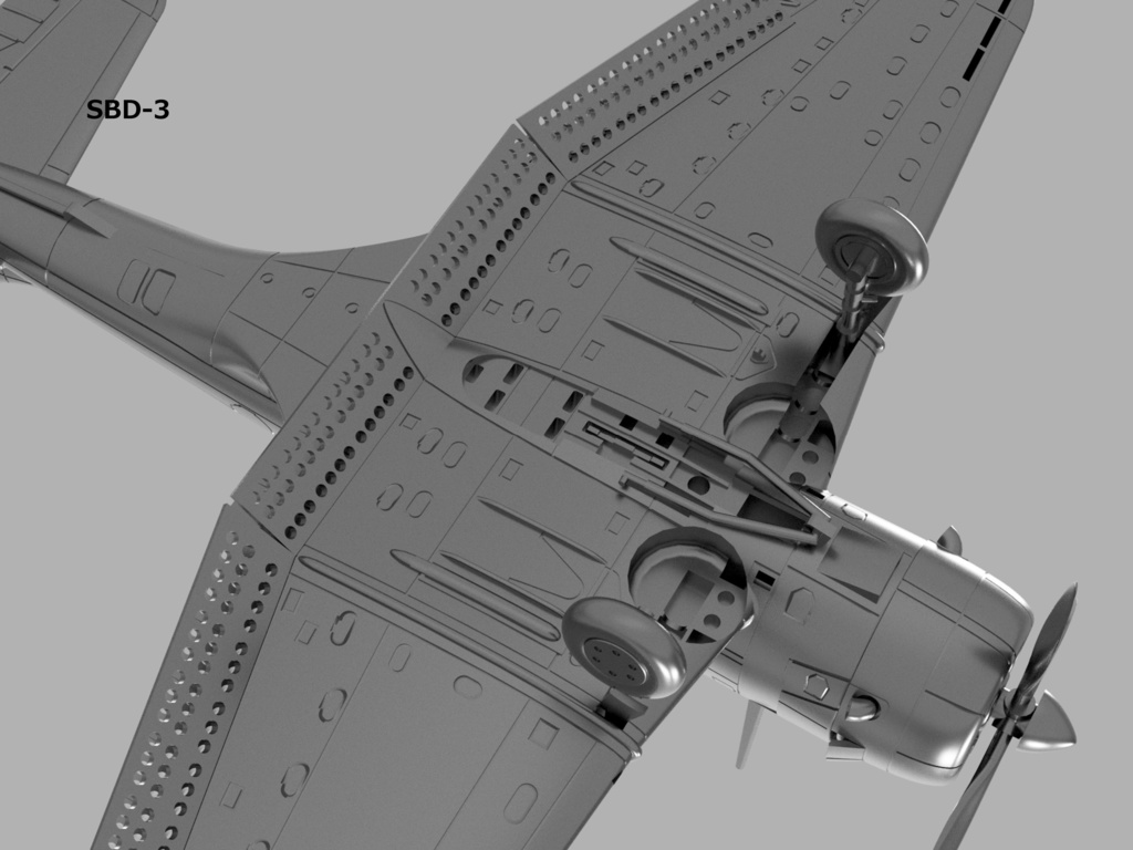 【STLデータ】1/350 SBD-1/2/3/4/5 ドーントレス Dauntless