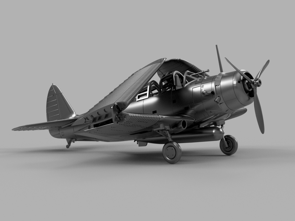 【STLデータ】1/350 TBD-1 デバステーター Devastator