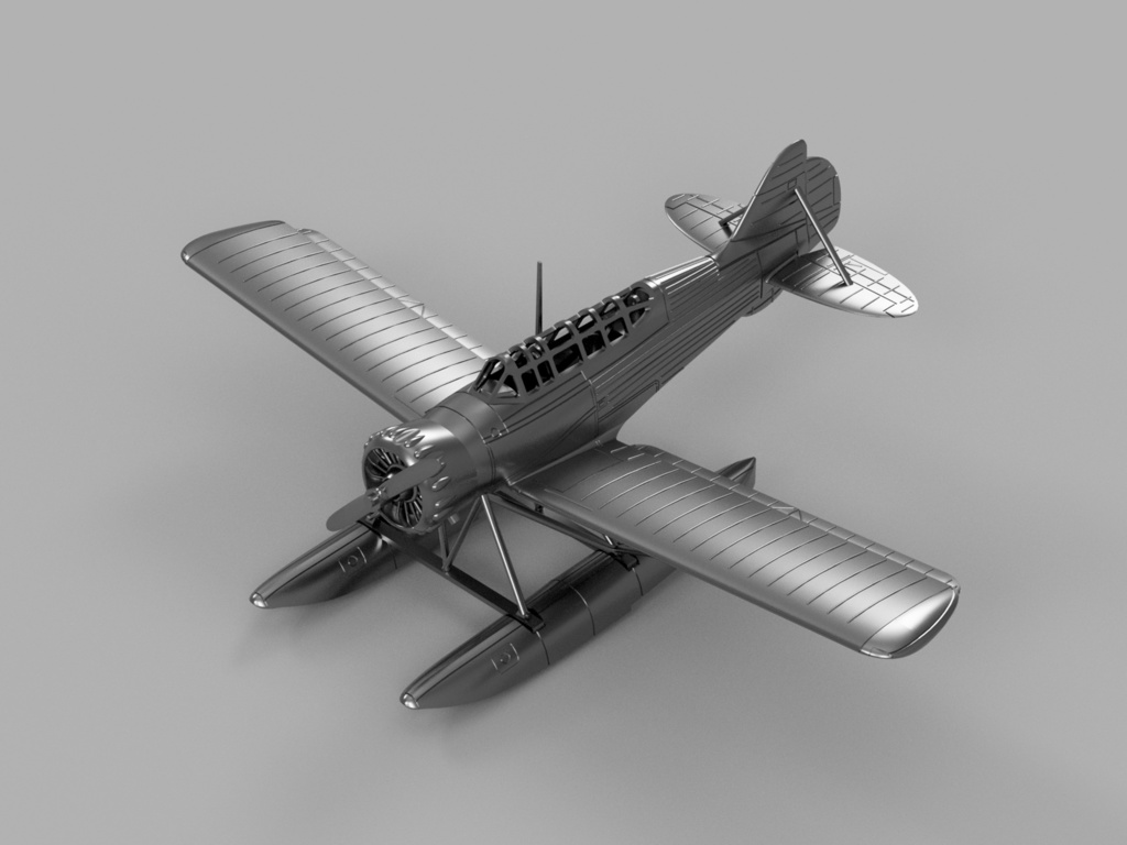 【STLデータ】1/350 E14Y 零式小型水上機 GLEN
