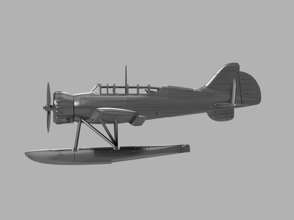 【STLデータ】1/350 E14Y 零式小型水上機 GLEN