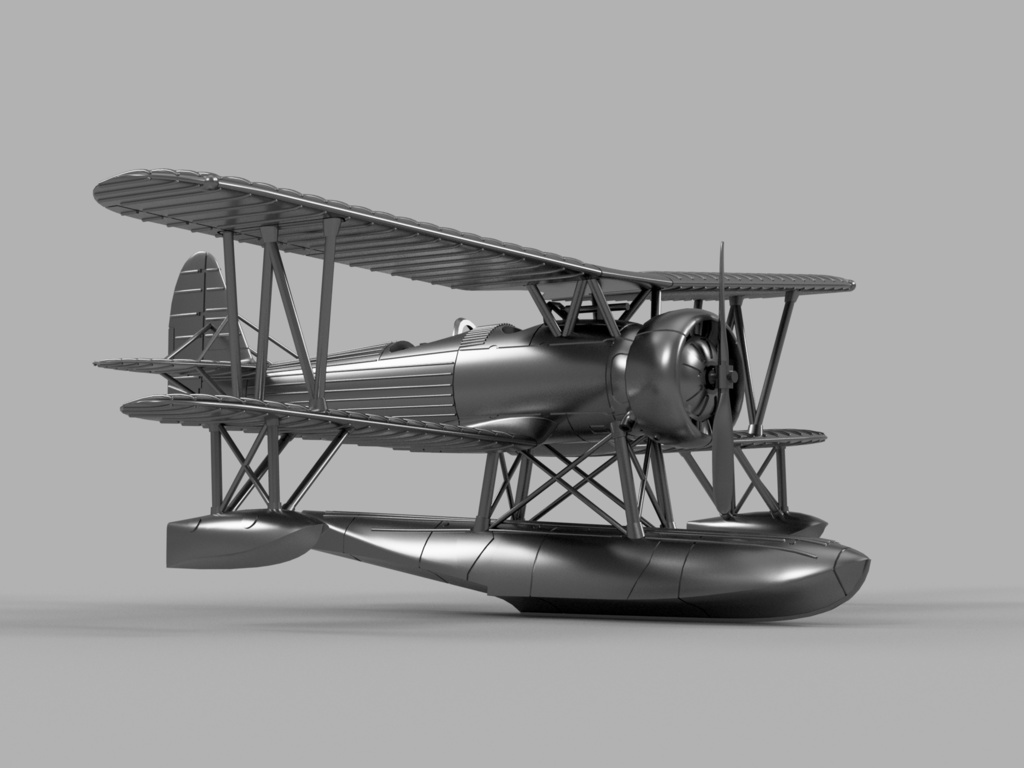 【STLデータ】1/350 E8N1/2 九五式一/二号水上偵察機 Dave