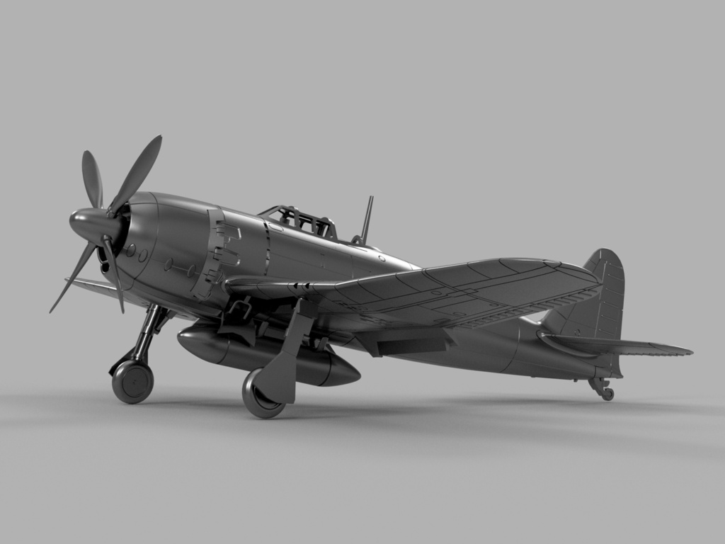 【STLデータ】1/350 A7M2 烈風 Reppu
