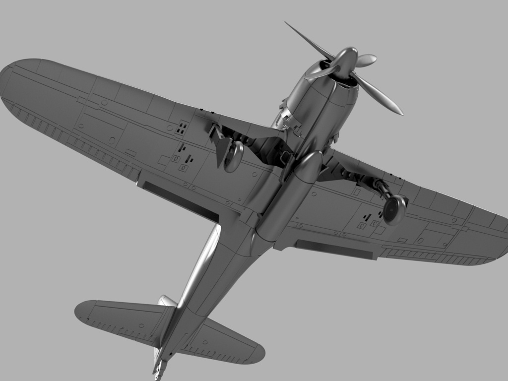 【STLデータ】1/350 A7M2 烈風 Reppu