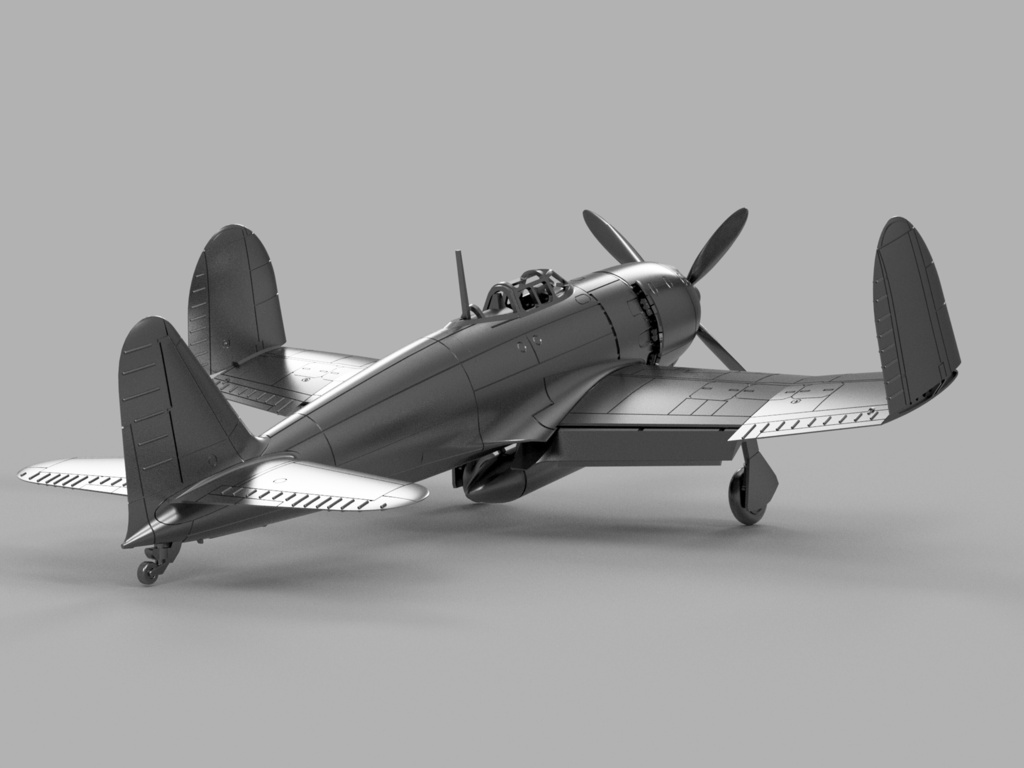 【STLデータ】1/350 A7M2 烈風 Reppu