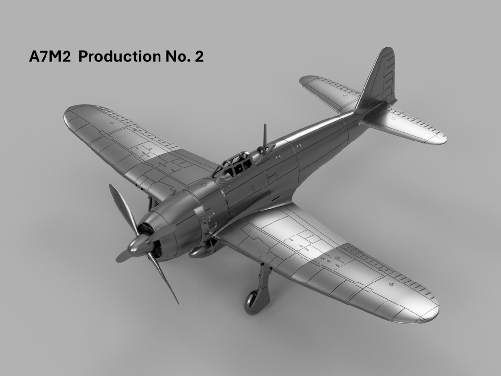 【STLデータ】1/350 A7M2 烈風 Reppu