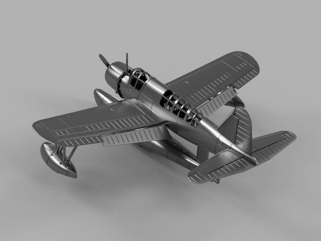【STLデータ】1/350 OS2U-3 キングフィッシャー Kingfisher