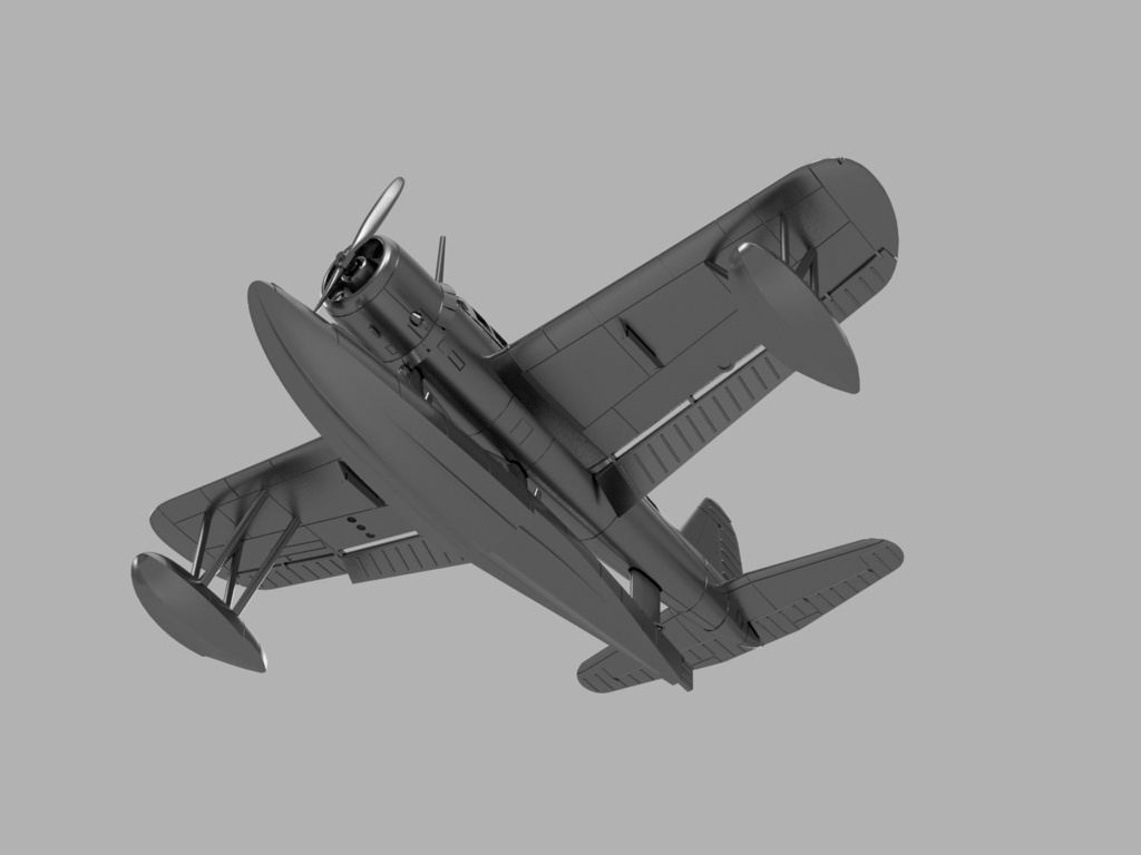 【STLデータ】1/350 OS2U-3 キングフィッシャー Kingfisher