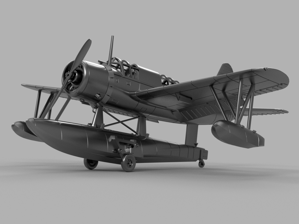 【STLデータ】1/350 OS2U-3 キングフィッシャー Kingfisher
