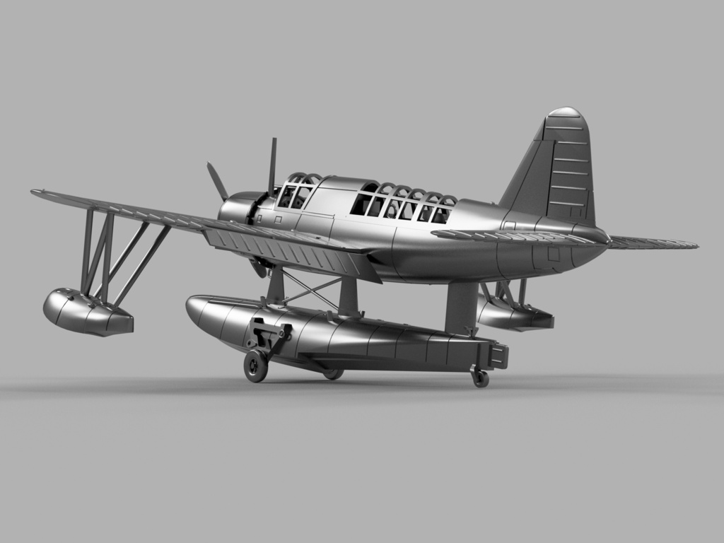 【STLデータ】1/350 OS2U-3 キングフィッシャー Kingfisher
