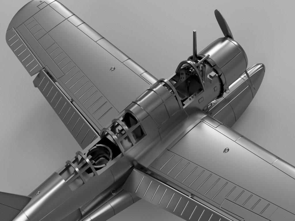 【STLデータ】1/350 OS2U-3 キングフィッシャー Kingfisher