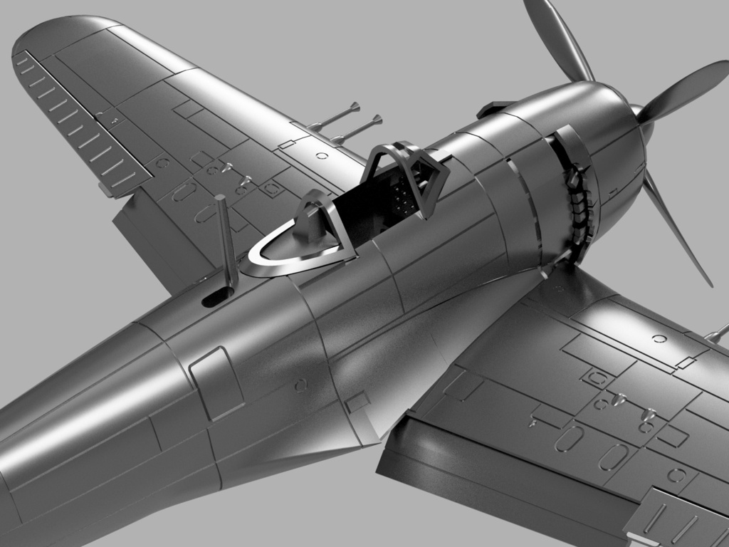 【STLデータ】1/350 N1K2/3 紫電21/31型 紫電改 SHIDEN-KAI "GEORGE"