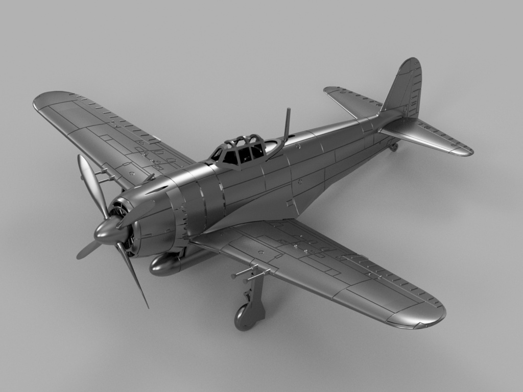 【STLデータ】1/350 N1K2/3 紫電21/31型 紫電改 SHIDEN-KAI "GEORGE"