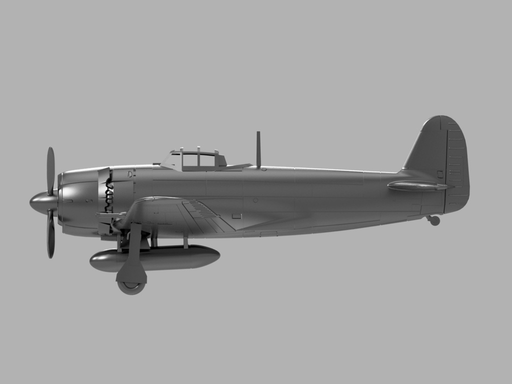 【STLデータ】1/350 N1K2/3 紫電21/31型 紫電改 SHIDEN-KAI "GEORGE"