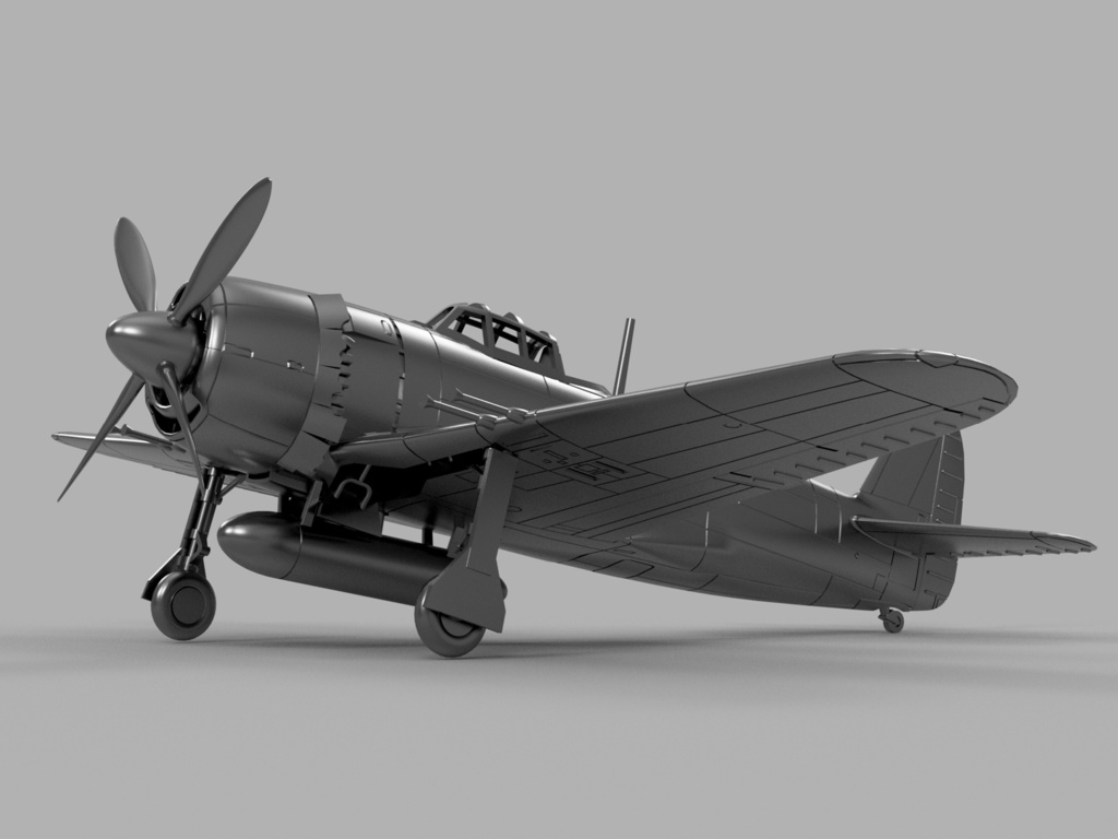 【STLデータ】1/350 N1K2/3 紫電21/31型 紫電改 SHIDEN-KAI "GEORGE"
