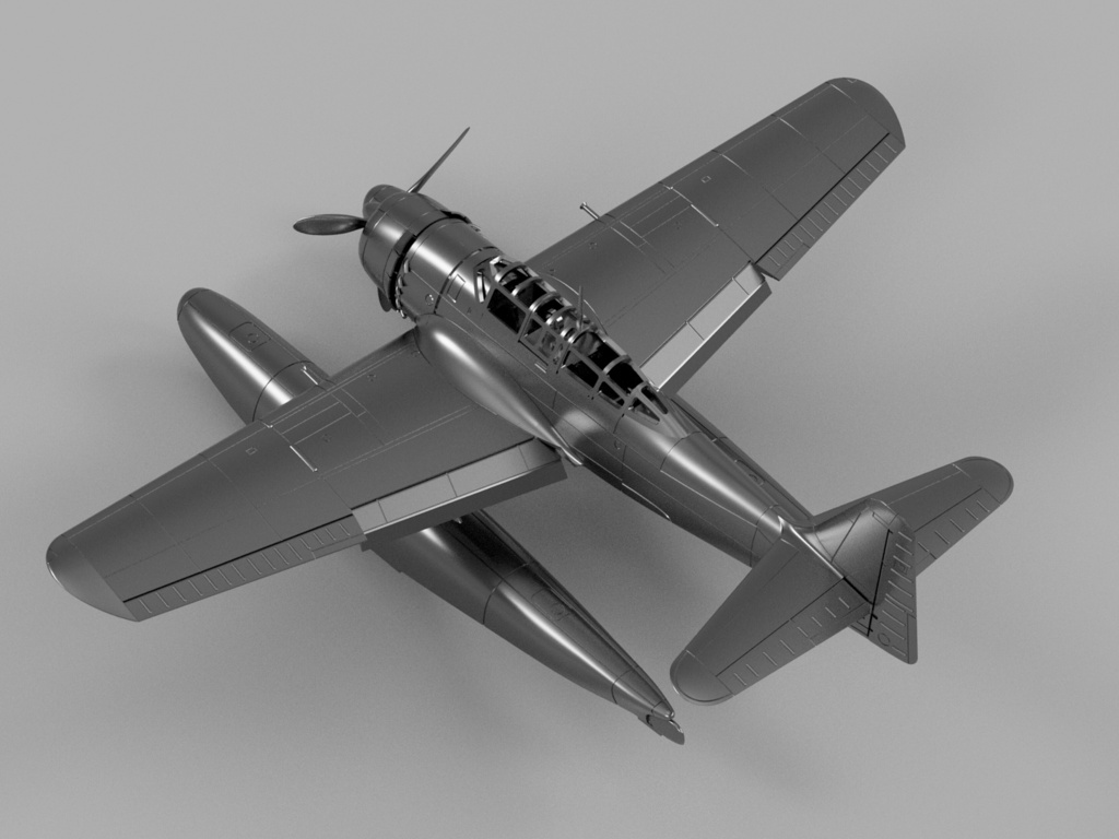 【STLデータ】1/350 E16A1 瑞雲 Zuiun Paul