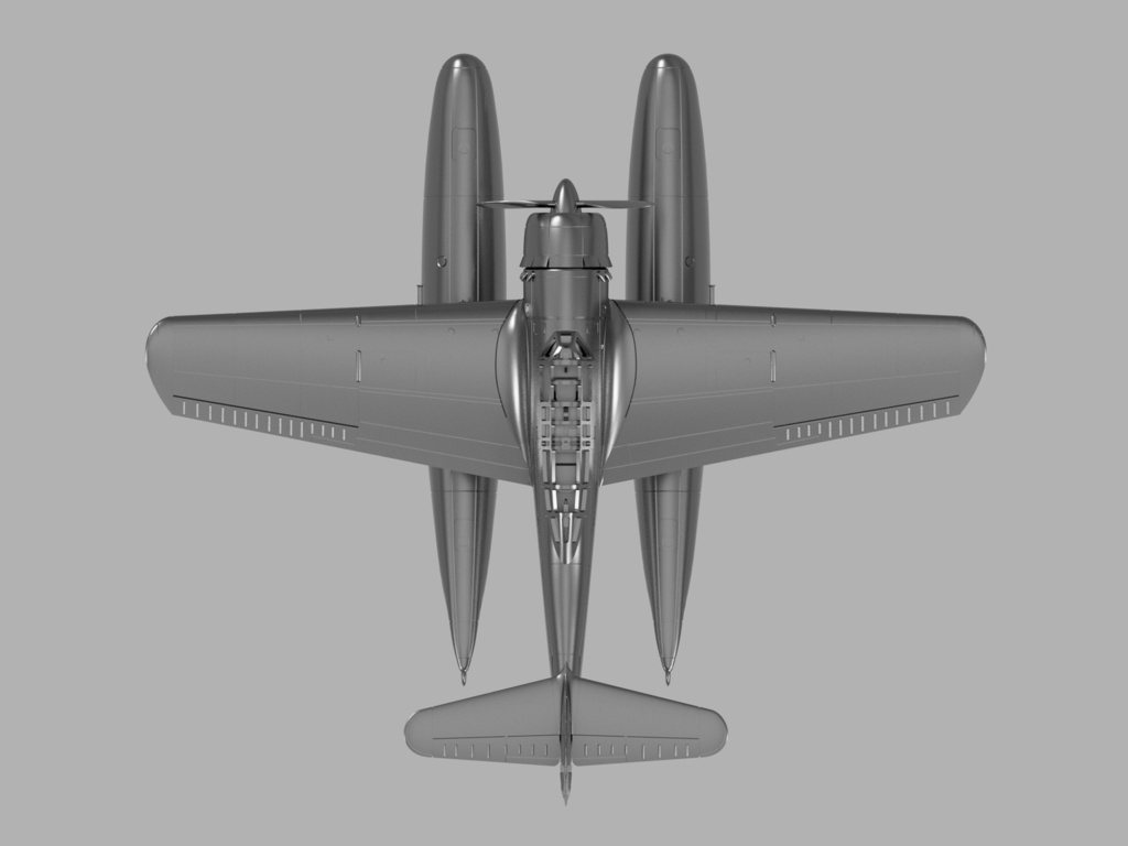 【STLデータ】1/350 E16A1 瑞雲 Zuiun Paul