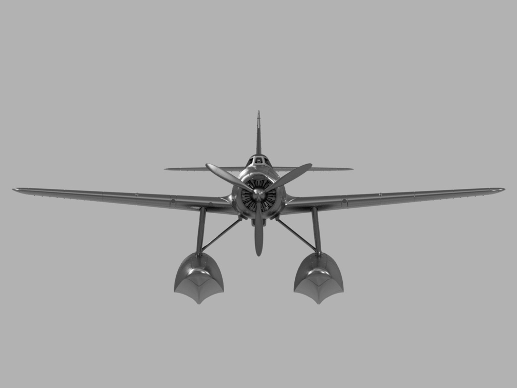 【STLデータ】1/350 E16A1 瑞雲 Zuiun Paul