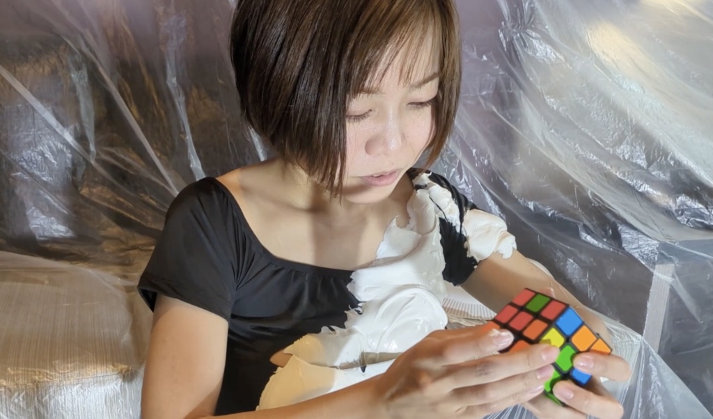 パイ投げ体験01 pie face miyako