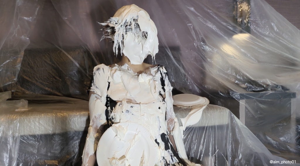 パイ投げ体験01 pie face miyako