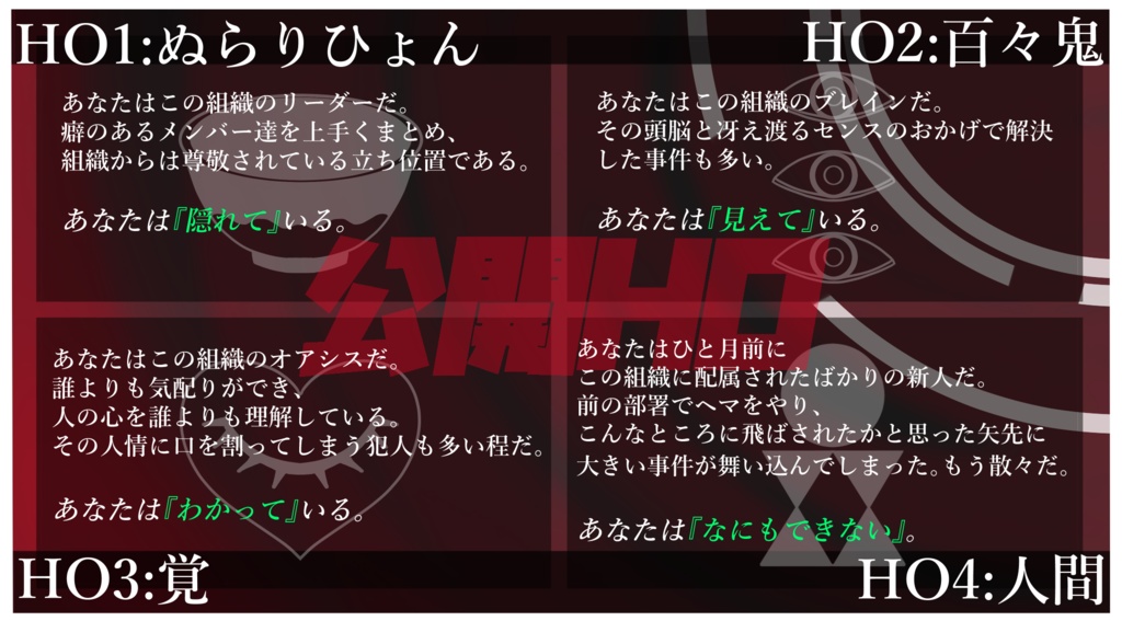 【CoCシナリオ】喝采リッパージャックハント【SPLL:E199455 】