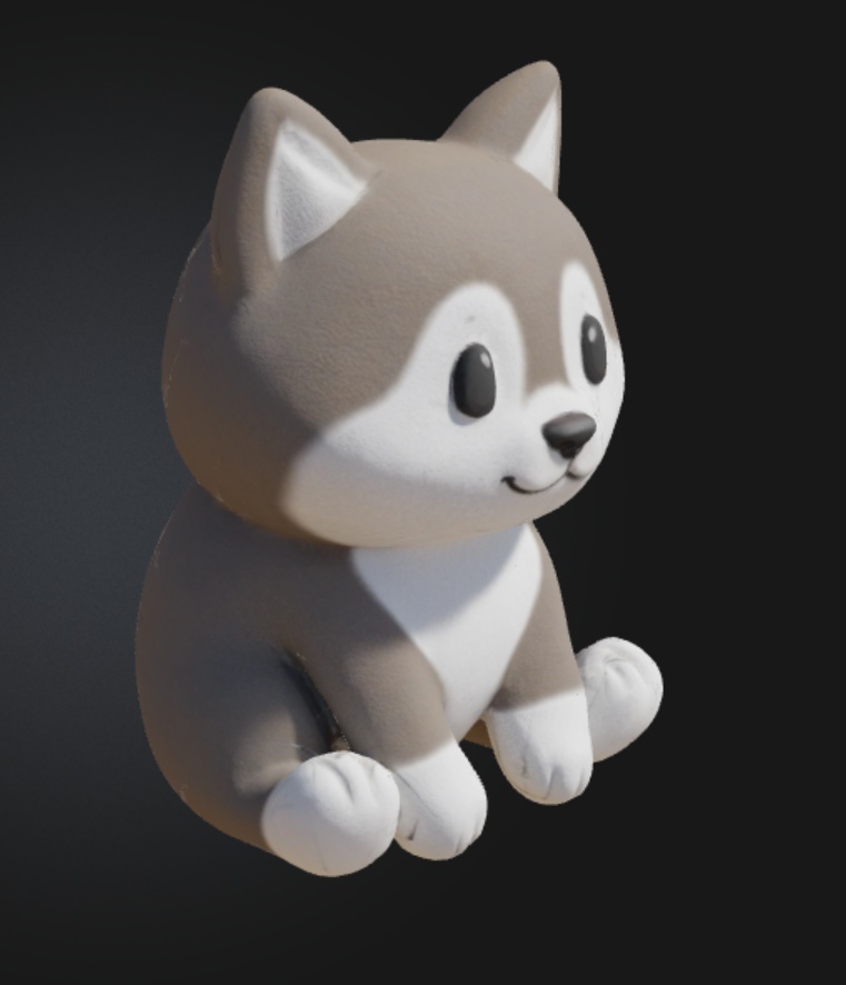 【VRC小物】ハスキーぬいぐるみ