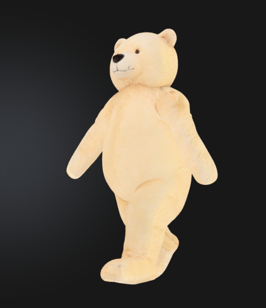 オリジナル3Dモデル 白熊着ぐるみアバター