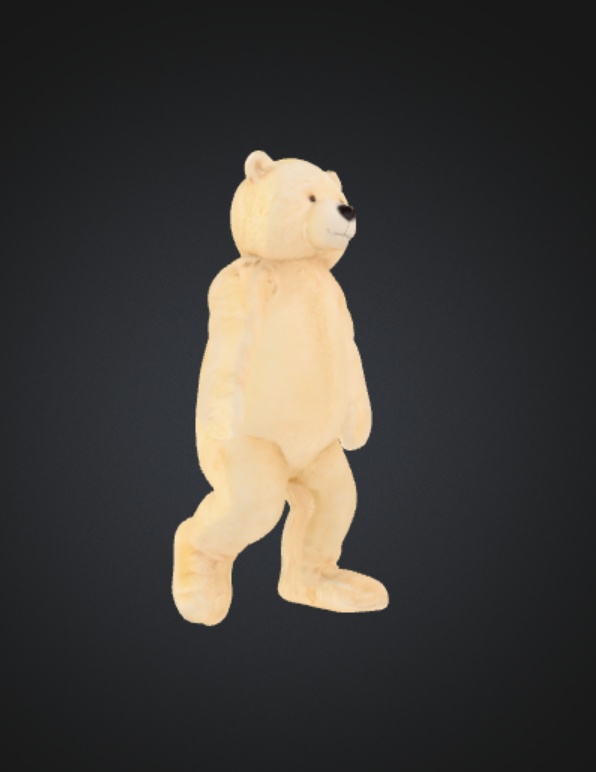 オリジナル3Dモデル 白熊着ぐるみアバター