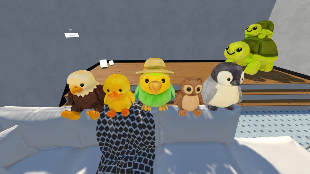 鳥類ぬいぐるみセット – オウム × フクロウ × ペンギン × ワシ × アヒル