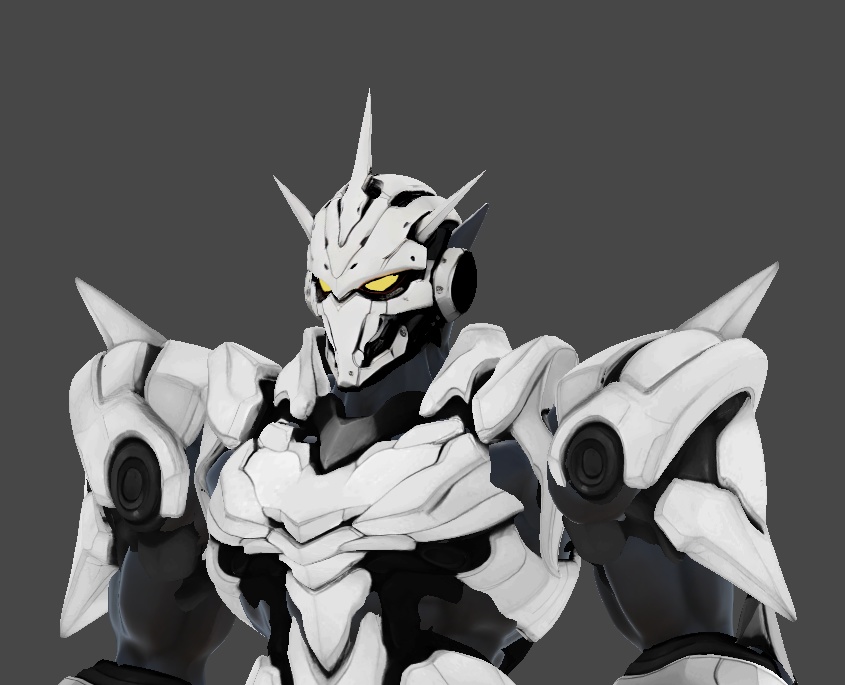 白鋼の騎士《ヴァルクス=リュミナ》|VRChat対応3Dアバター - 宇宙アライグマの雑貨屋 - 2/4