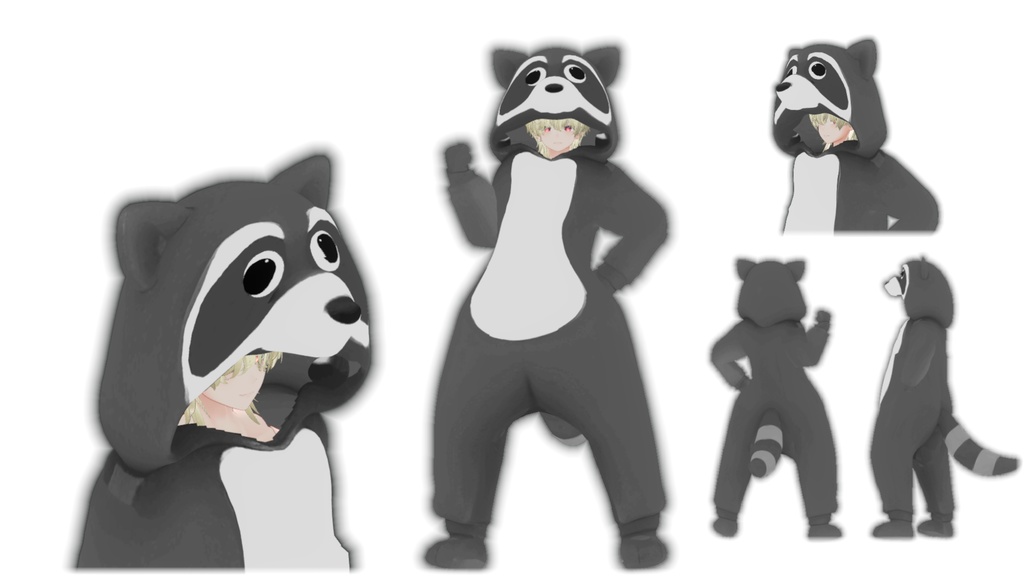 もふもふアライグマきぐるみ 着ぐるみ【7アバター対応】