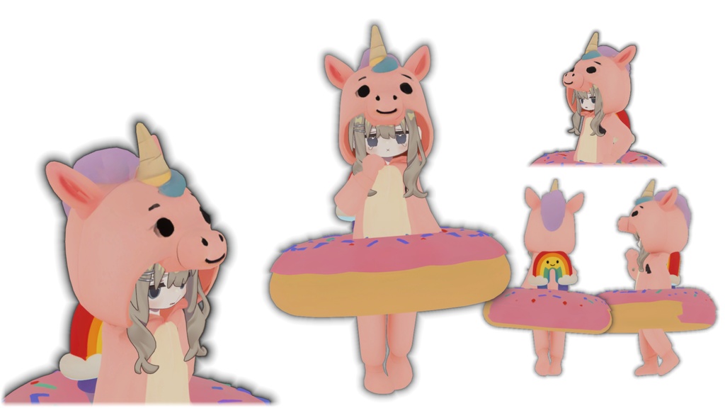 🦄🍩🌈夢幻獨角獸きぐるみ《シュガードロップ》