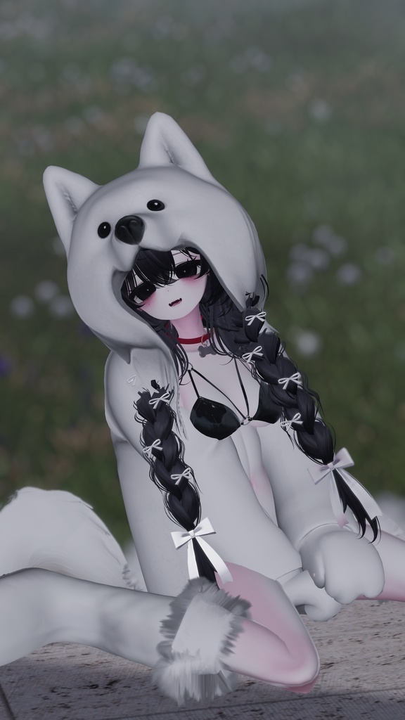 ✨🐶ふわふわ可愛い「サモエド アニマル着ぐるみスーツ」🐶✨【10アバター対応】