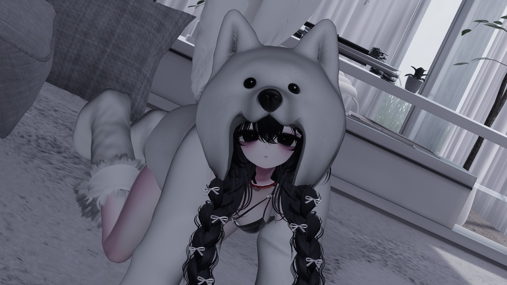 ✨🐶ふわふわ可愛い「サモエド アニマル着ぐるみスーツ」🐶✨【10アバター対応】