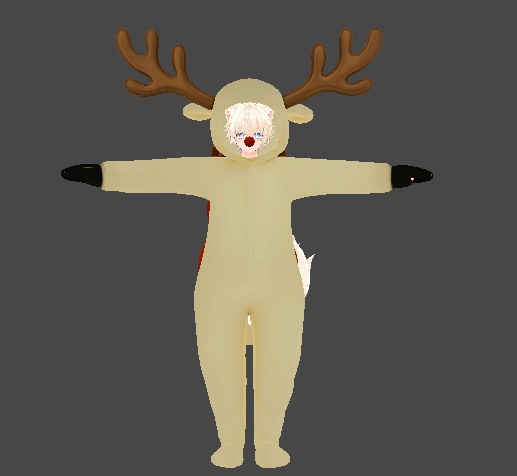 クリスマス限定:トナカイきぐるみ+乗れるソリセット 4アバター対応 🎁