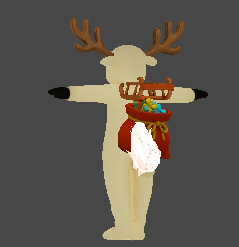 クリスマス限定:トナカイきぐるみ+乗れるソリセット 4アバター対応 🎁